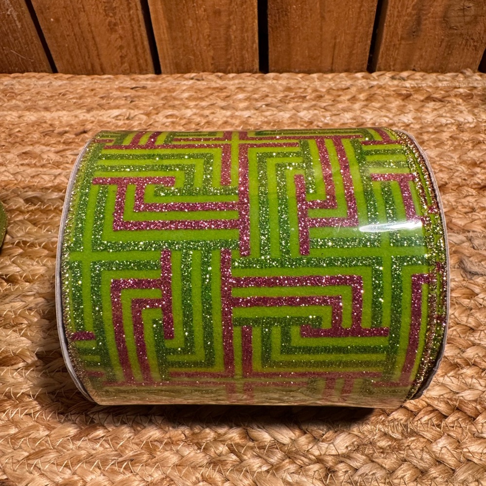 New Wide Wired Ribbon for Wreaths, Bows, Holiday Gift Wrapping, TWO Rolls - Picture 2 of 6